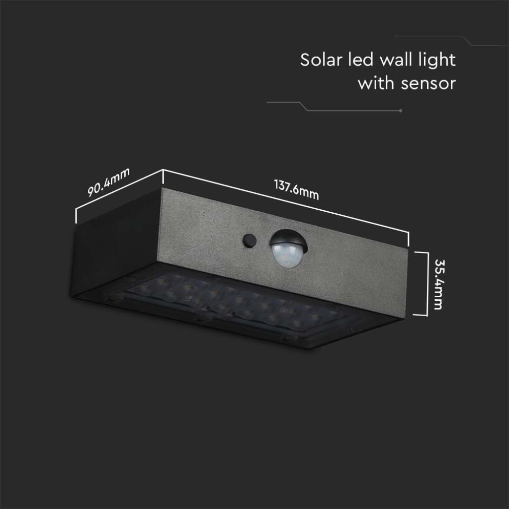 Modern Solar Brick Wall Light 3W IP65 – Outdoor LED