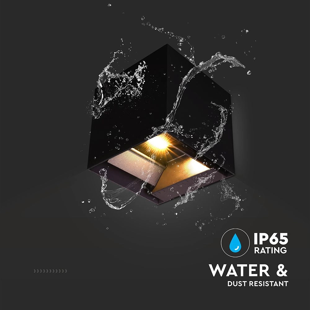 Modern Solar Wall Light 9W 3-in-1 IP65 – Black Outdoor