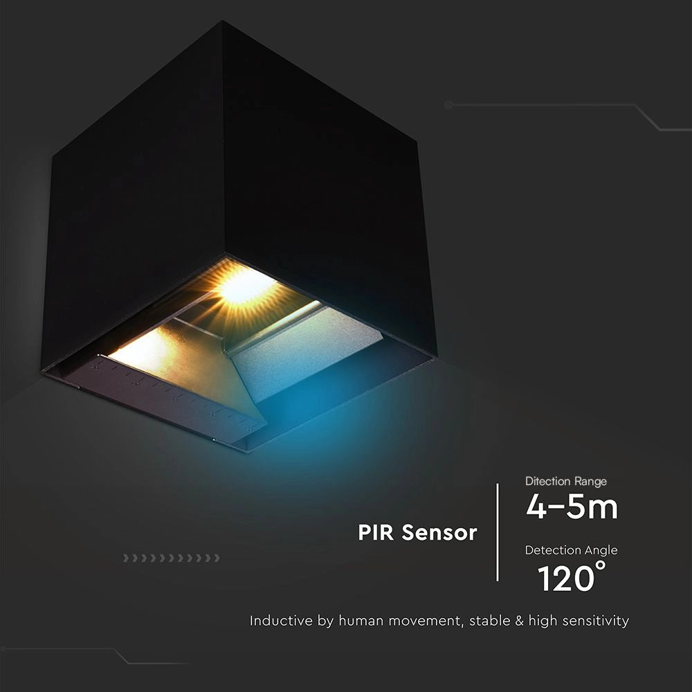 Modern Solar Wall Light 9W 3-in-1 IP65 – Black Outdoor