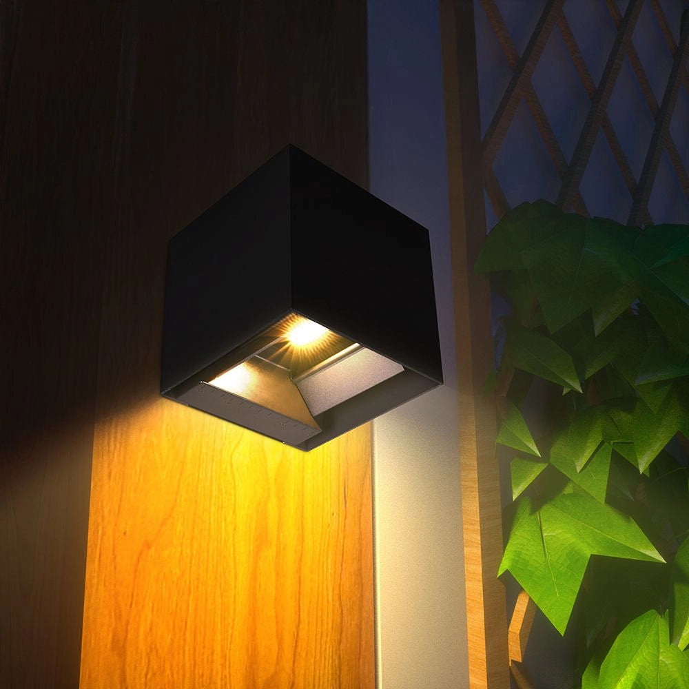 Modern Solar Wall Light 9W 3-in-1 IP65 – Black Outdoor
